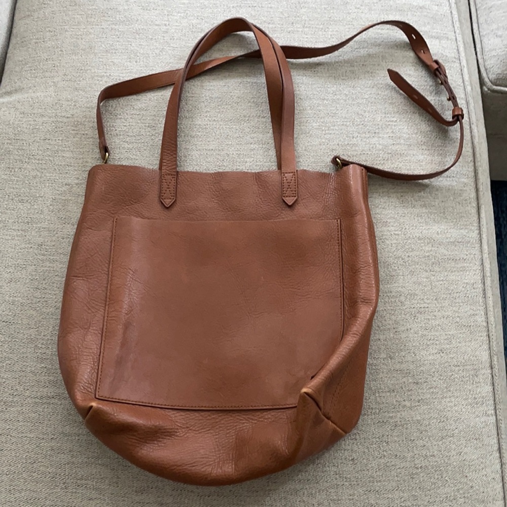 Madewell Medium Transport Tote Brown Leather